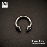 NEW Circular Barbell Rosca Interna Acero Inoxidable - Tamaño 12mm Puntas (Expansion)