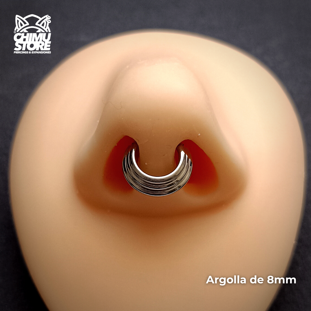 NEW Argolla Clicker Titanio G23 - Triple Argolla Gradiente (1,2mm) (16G)