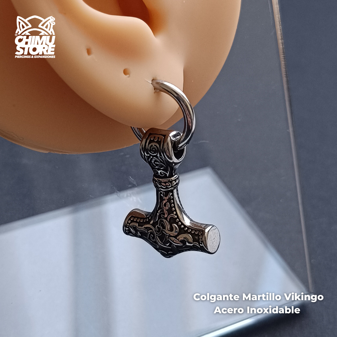 NEW Colgante Acero Inoxidable - Martillo Vikingo (1mm;10mm) (18G)