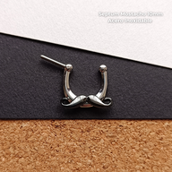 NEW Septum Clicker Acero Inoxidable - Mostacho (1,2mm;10mm) (16G)