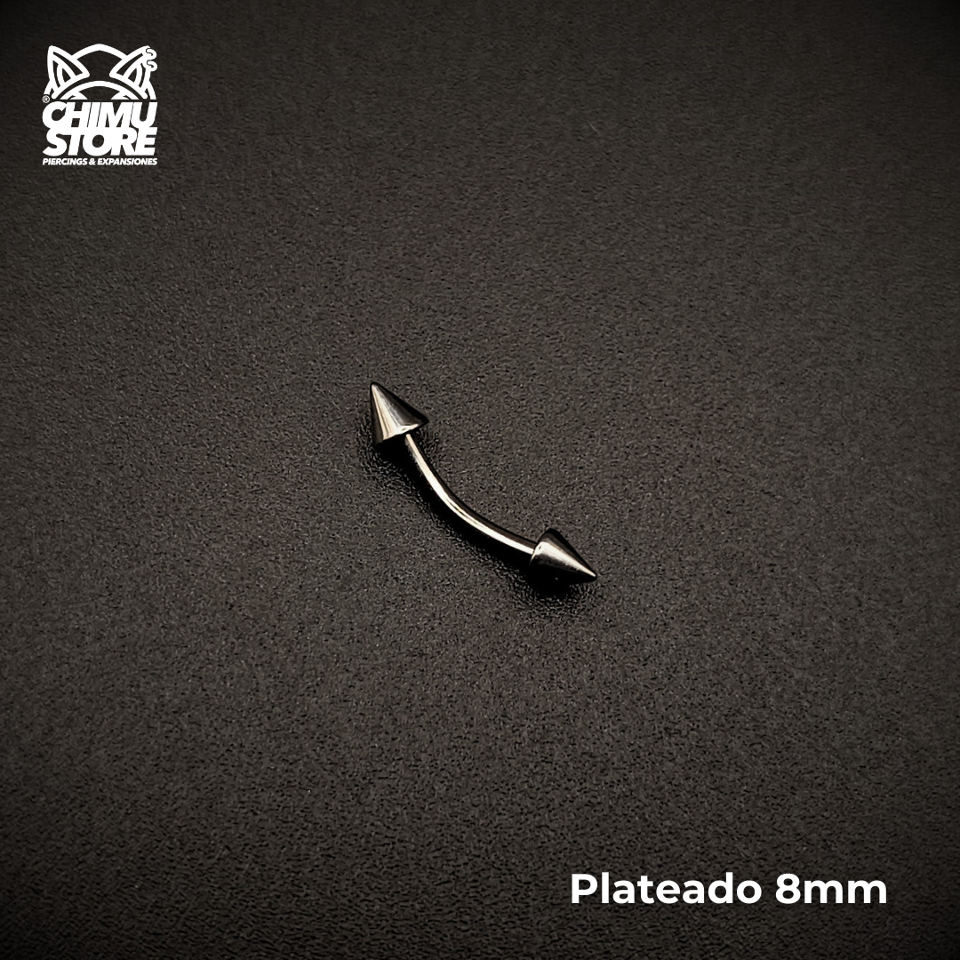 NEW Banana (RE) Titanio G23 - Puntas 3mm Plateado (1,2mm) (16G)