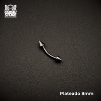NEW Banana (RE) Titanio G23 - Puntas 3mm Plateado (1,2mm) (16G)