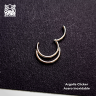 REP Argolla Clicker Acero Inoxidable - Argolla Doble (1mm;8mm) (18G)