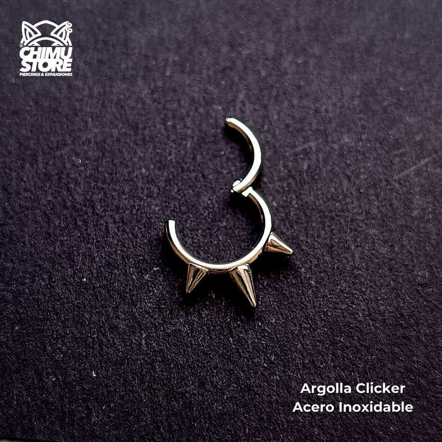 REP Argolla Clicker Acero Inoxidable - 3 Puntas (1,2mm;8mm) (16G)