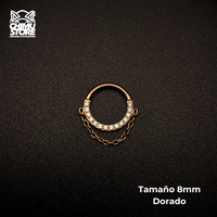 Argolla Clicker Titanio ASTM F-136 - Zirconias Frontales Cadena (1,2mm) (16G)