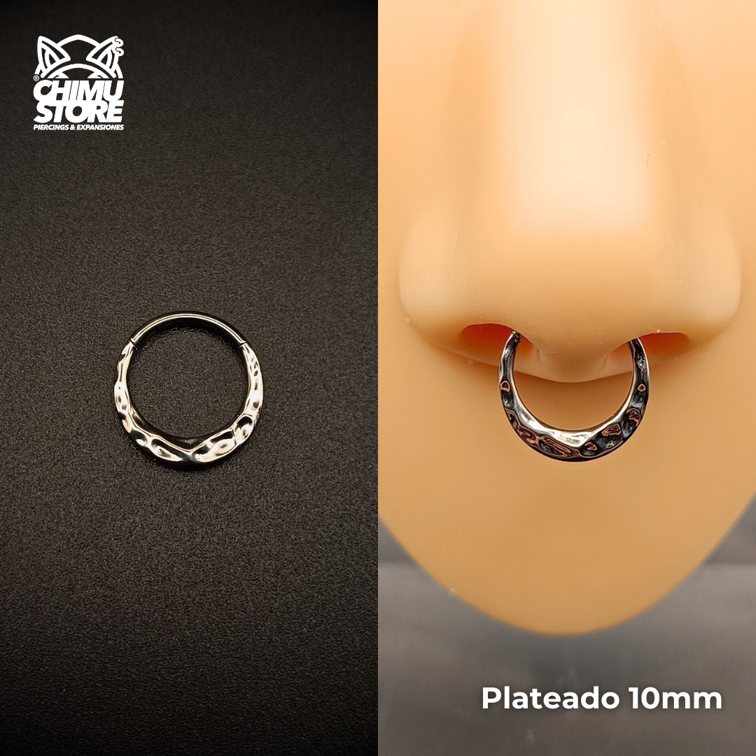 NEW Argolla Clicker Titanio ASTM F-136 - Diseño Fluido (1,2mm) (16G)