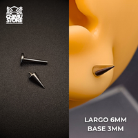 NEW Labret (HC) Titanio G23 - Puntas Largas (1,2mm;8mm) (16G)