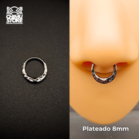 NEW Argolla Clicker Titanio ASTM F-136 - Diseño Fluido (1,2mm) (16G)