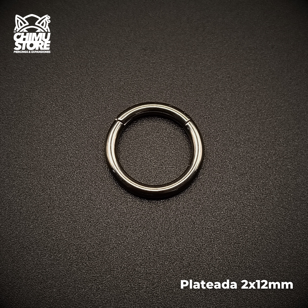 NEW Argollas Clicker Titanio G23 - Plateadas (2mm) (12G)