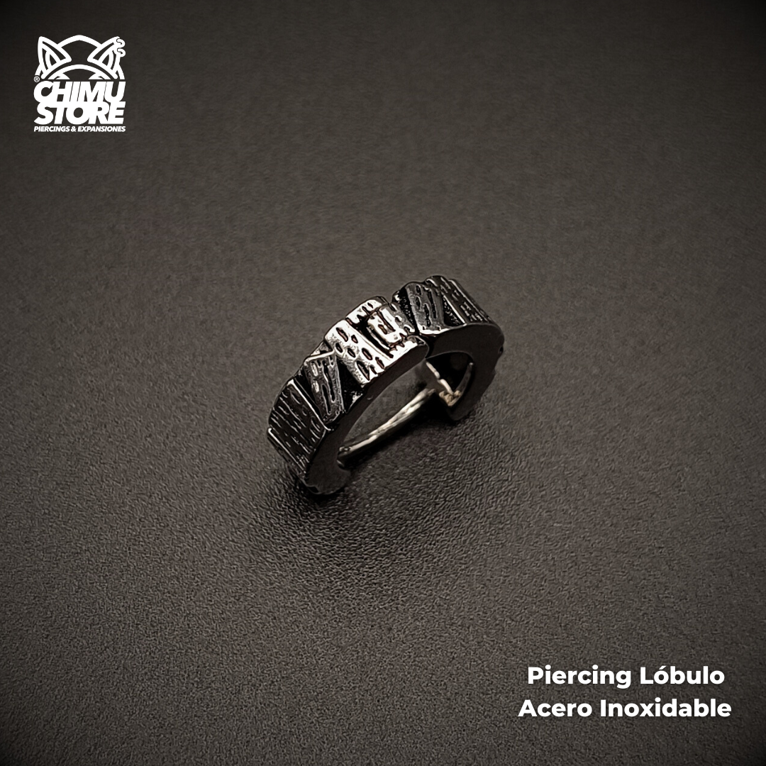 NEW Piercing Lobulo Acero Inoxidable - Efecto Madera (1mm;10mm) (18G)