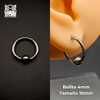Captive Titanio G23 - Bolita Plateado (1,6mm) (14G)