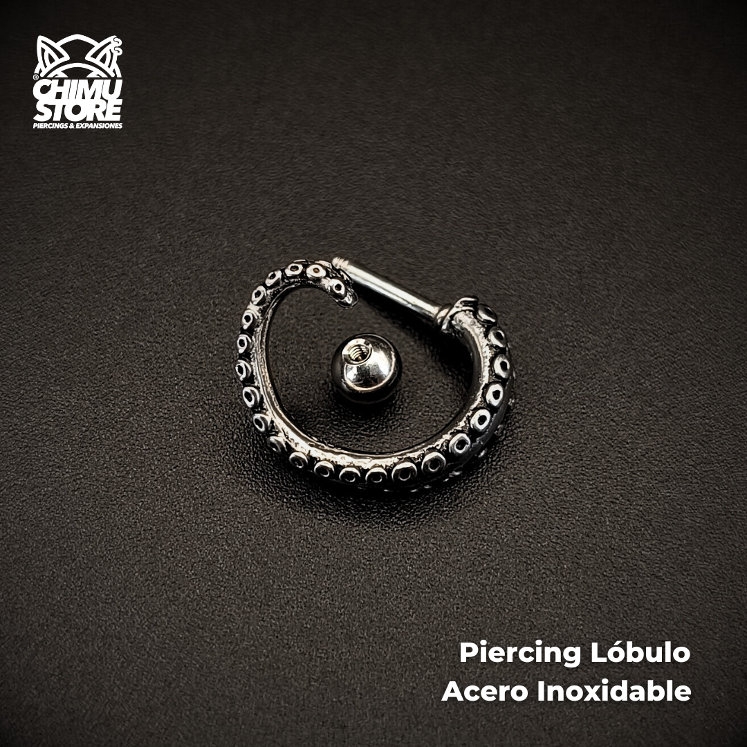 NEW Piercing (RE) Bolita Acero Inoxidable - Tentáculo (1,2mm;8mm) (16G)