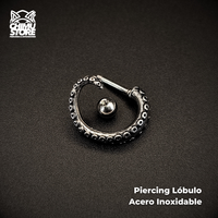 NEW Piercing (RE) Bolita Acero Inoxidable - Tentáculo (1,2mm;8mm) (16G)