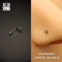 NEW Nostril Screw Colita Titanio G23 - Cristales (0,8mm) (20G)