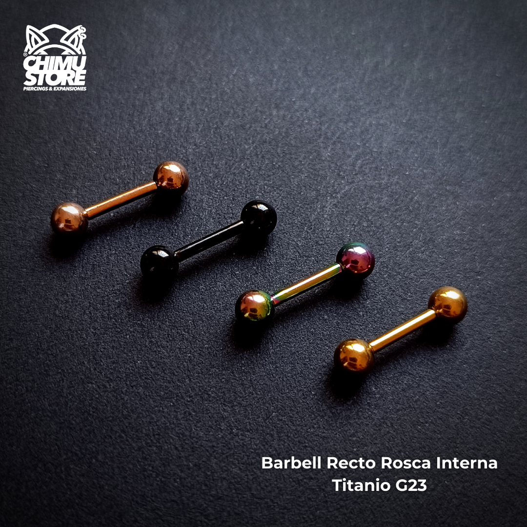 NEW Barbell Recto Rosca Interna Titanio G23 - Colores (1,6mm;10mm*5) (14G)