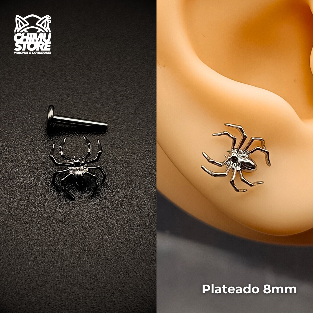 NEW Labret Rosca Interna Titanio ASTM F-136 - Araña 002 (1,2mm;8mm) (16G)