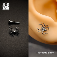 NEW Labret Rosca Interna Titanio ASTM F-136 - Araña 002 (1,2mm;8mm) (16G)