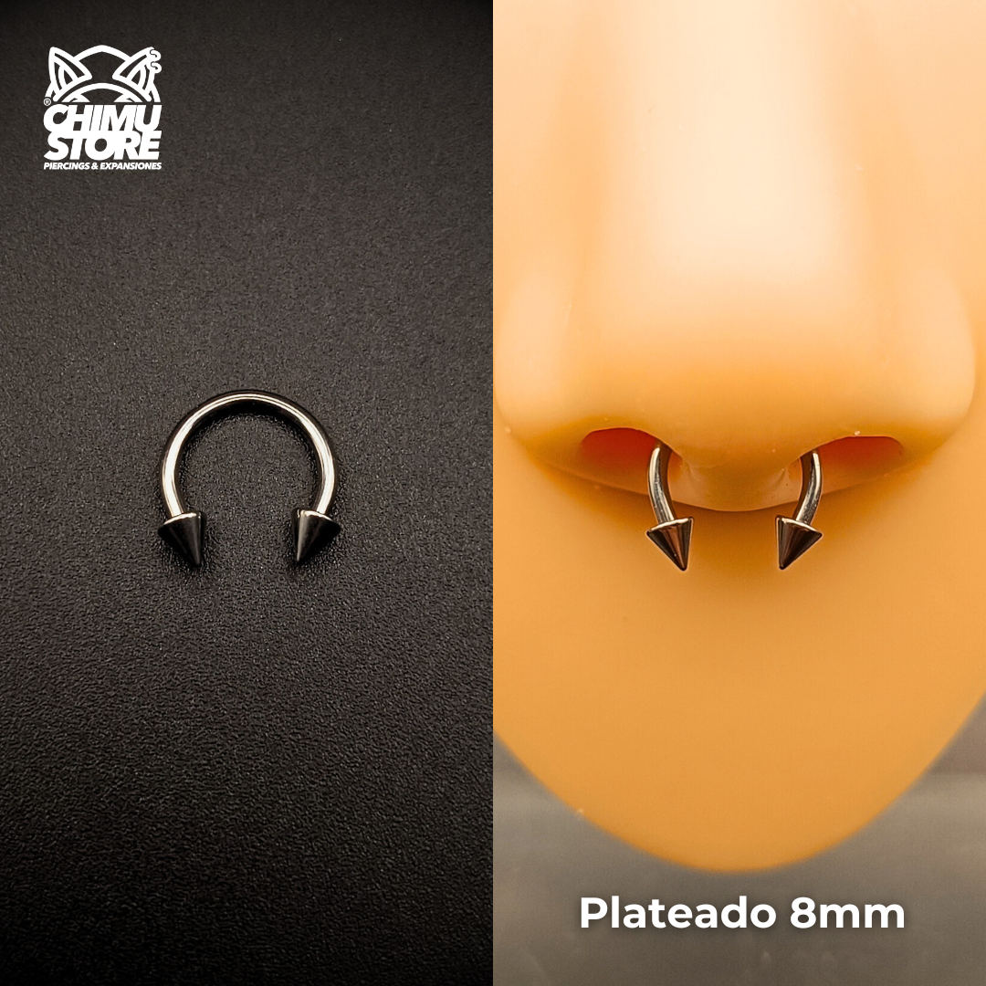 Circular Barbell (RE) Titanio G23 - Puntas Tamaño 8mm (1,2mm;16G)