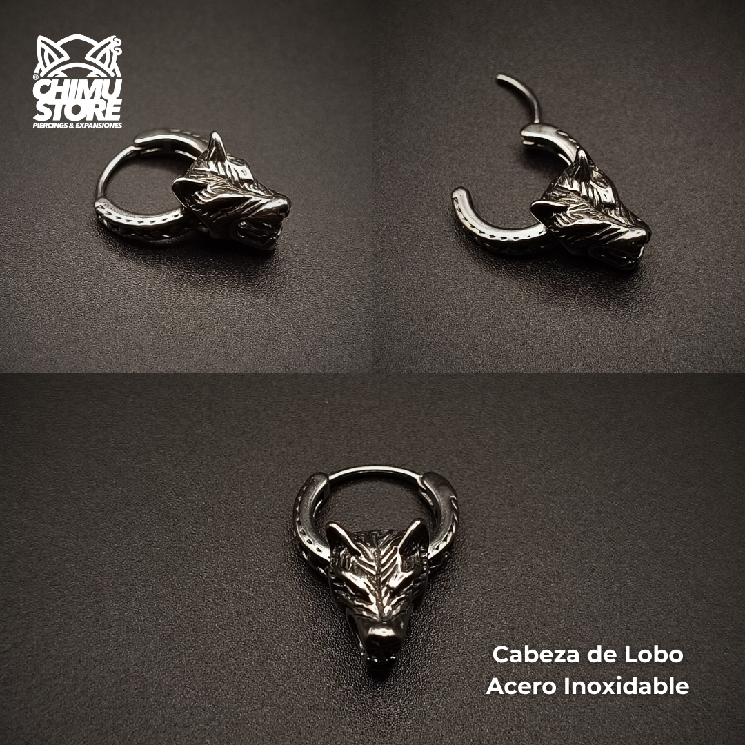 NEW Colgante Clicker Acero Inoxidable - Cabeza de Lobo (1mm;11mm)