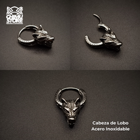 NEW Colgante Clicker Acero Inoxidable - Cabeza de Lobo (1mm;11mm)