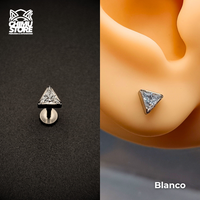 NEW Labret (HC) Titanio G23 - Triangulo Zirconia (1,2mm;8mm) (16G)
