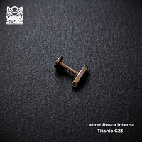 NEW Labret Titanio G23 - Cluster Recto 5 Cristales (1,2mm;8mm) (16G)