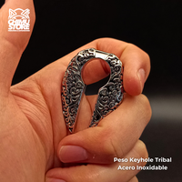 NEW Peso Acero Inoxidable - Keyhole Tribal (8mm) (30,1grs)