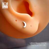 NEW Labret Titanio ASTM F-136 - Luna (1,2mm;8mm) (16G)