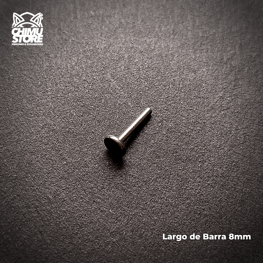 NEW Barra de Labret Titanio G23 - Rosca Interna sin Bolita (1,2mm) (16G)