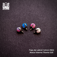 Tops de Labrets Titanio G23 - Esfera Opalita de 3mm (1,2mm) (16G)