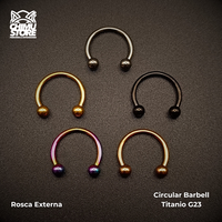 NEW Circular Barbell Titanio G23 - Tamaño 10mm (1,2mm;10mm) (16G)
