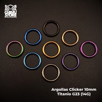 NEW Argollas Clicker Titanio G23 - Tamaño 10mm (1,6mm;10mm) (14G)