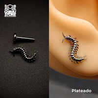 Labret (HC) Titanio ASTM F-136 - Ciempies (1,2mm;8mm) (16G)