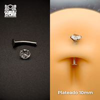 Navel Ombligo Invertido (HC) Titanio G23 - Zirconia de 5mm (1,6mm) (14G)