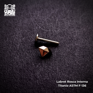 NEW Labret Titanio ASTM F-136 - Forma Diamante (1,2mm;8mm) (16G)