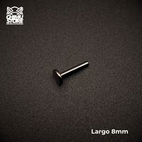 NEW Barra de Labret (Push Pin) Titanio G23 - Sin Bolita (1,2mm) (16G)