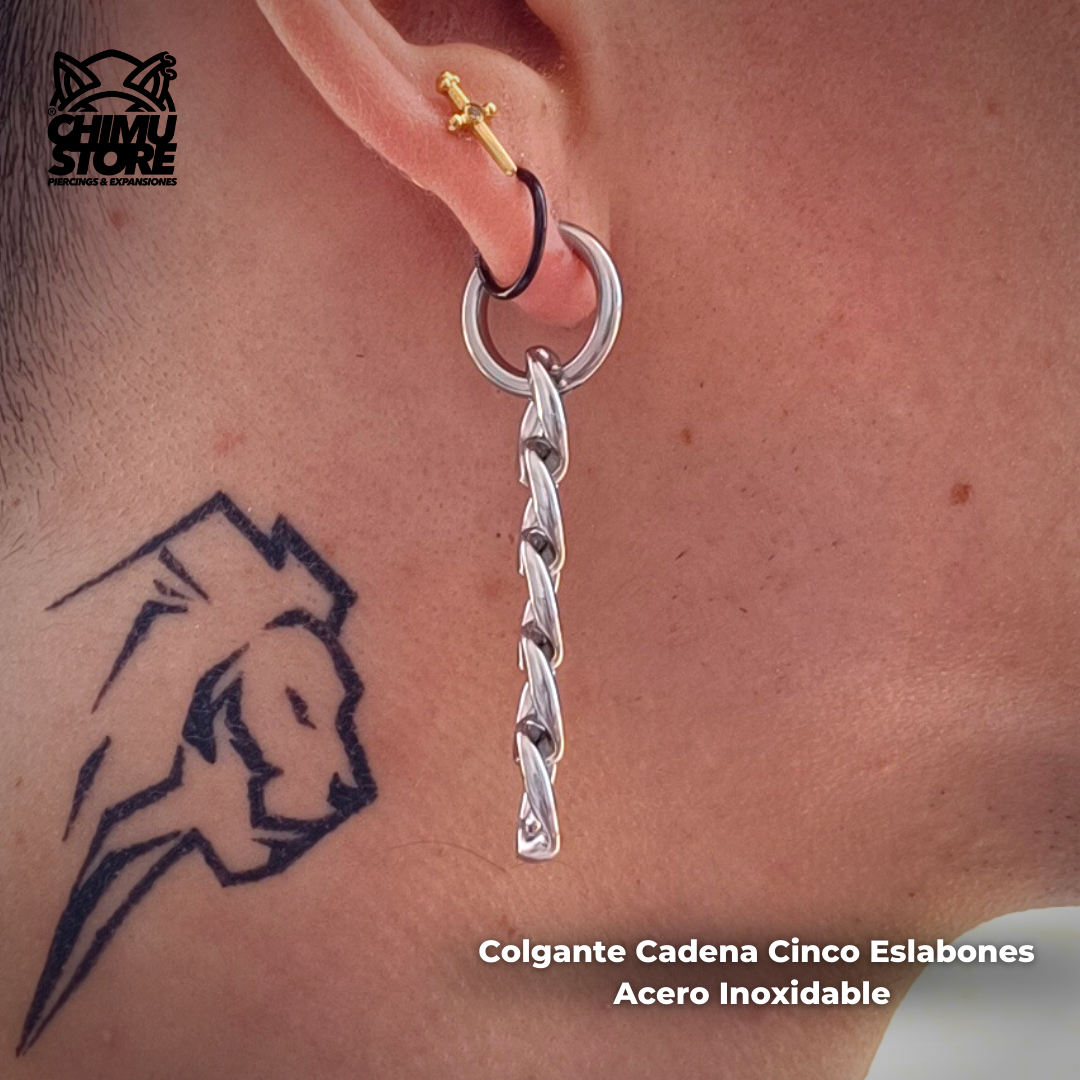 NEW Colgante Acero Inoxidable - Cadena Cinco Eslabones (1mm;12mm)