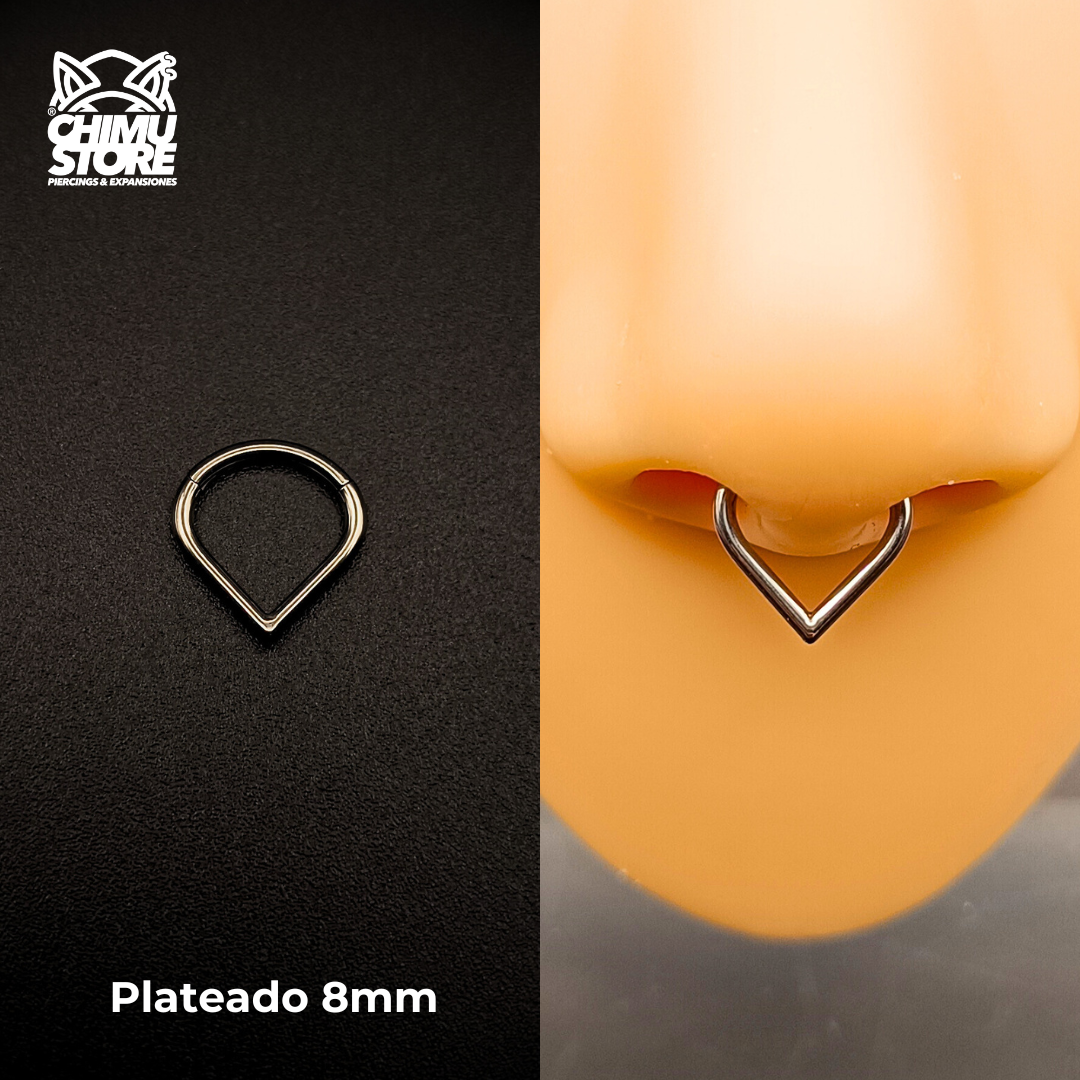 Argolla Clicker Titanio G23 - En Punta Liso (1,2mm) (16G)