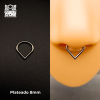 Argolla Clicker Titanio G23 - En Punta Liso (1,2mm) (16G)