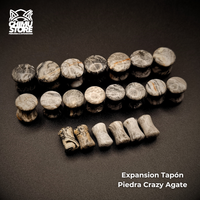 NEW Expansion Piedra Tapon - Crazy Agate Gris Manchada (6mm a 20mm)