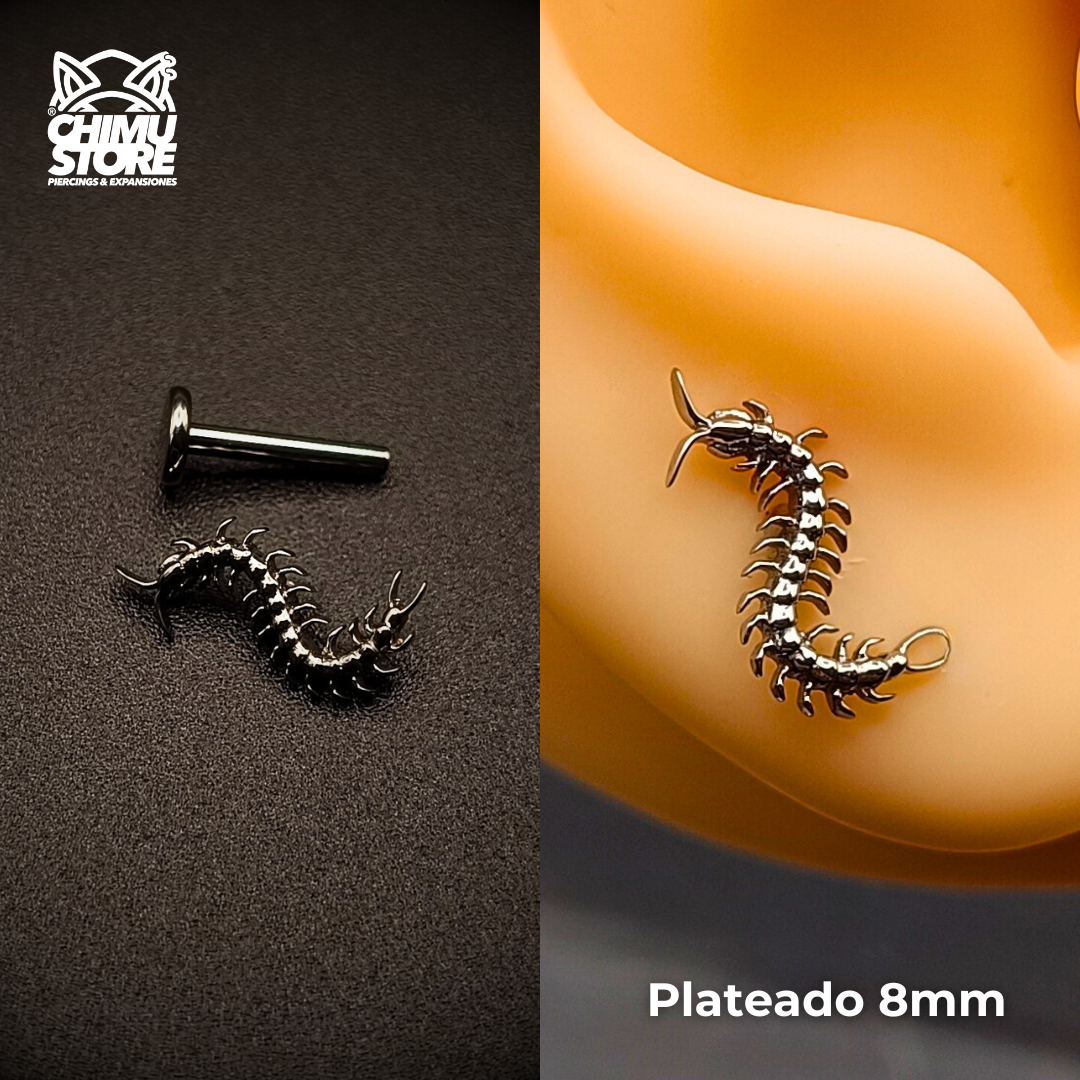 Labret (HC) Titanio ASTM F-136 - Ciempies (1,2mm;8mm) (16G)