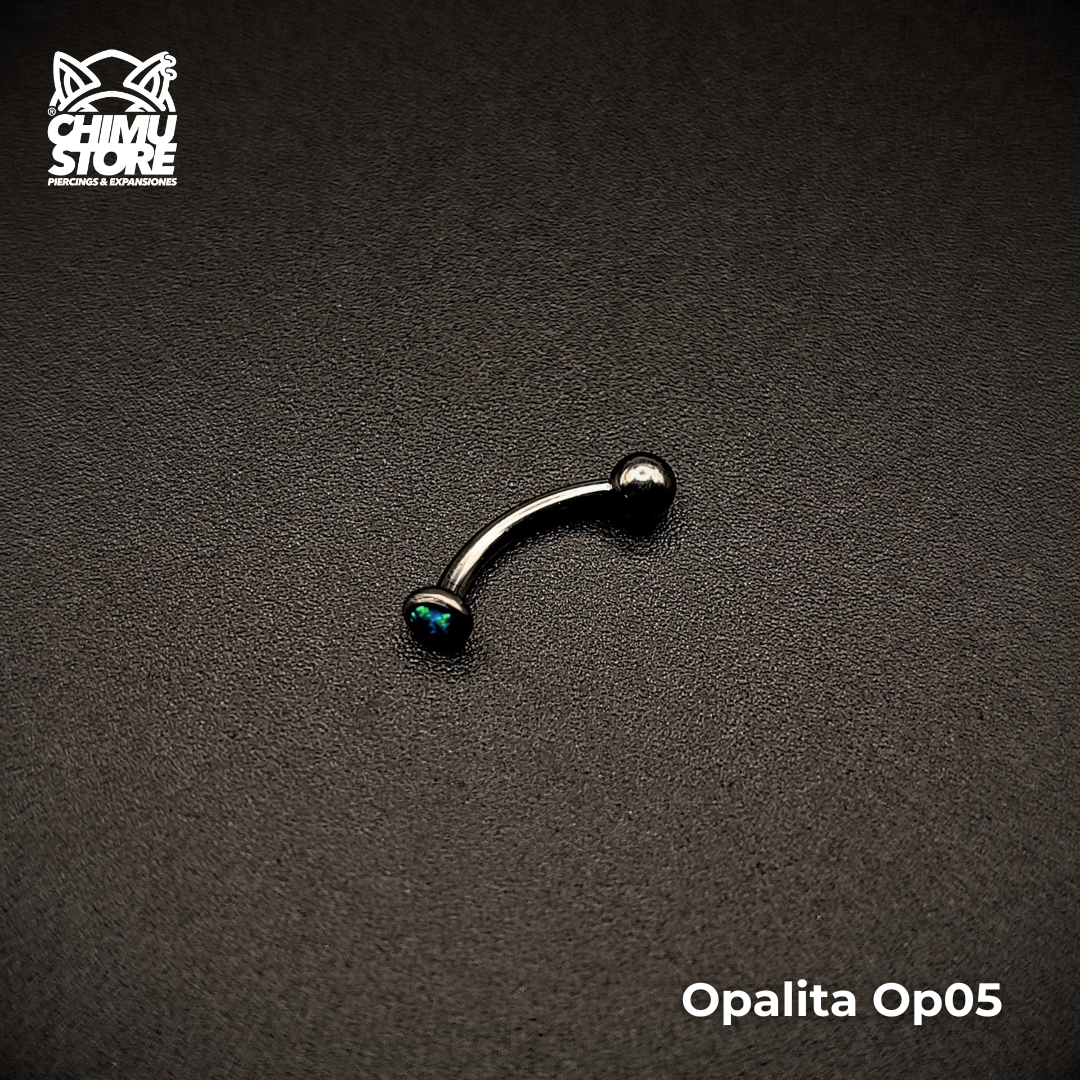NEW Banana (HC) Titanio G23 - Opalitas y Bolitas 3mm (1,2mm) (16G)