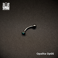 NEW Banana (HC) Titanio G23 - Opalitas y Bolitas 3mm (1,2mm) (16G)