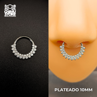 NEW Argolla Clicker Titanio ASTM F-136 - Imperial Halo Zirconias (1,2mm) (16G)