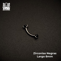 NEW Banana (HC) Titanio G23 - Prong Set Zirconias (1,2mm) (16G)