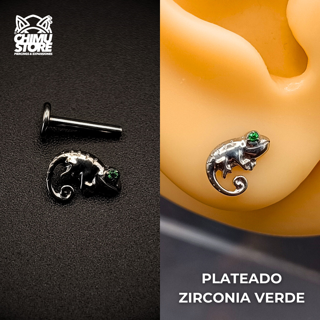 NEW Labret (HC) Titanio G23 - Mystic Camaleon Zirconia (1,2mm;8mm) (16G)