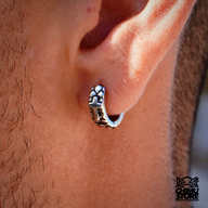 NEW Piercing Lobulo Acero Inoxidable - Argolla Cruz en Rocas (1mm;10mm)