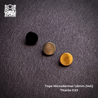 Top de Microdermal Titanio G23 - Circulo de 4mm (1,6mm) (14G)