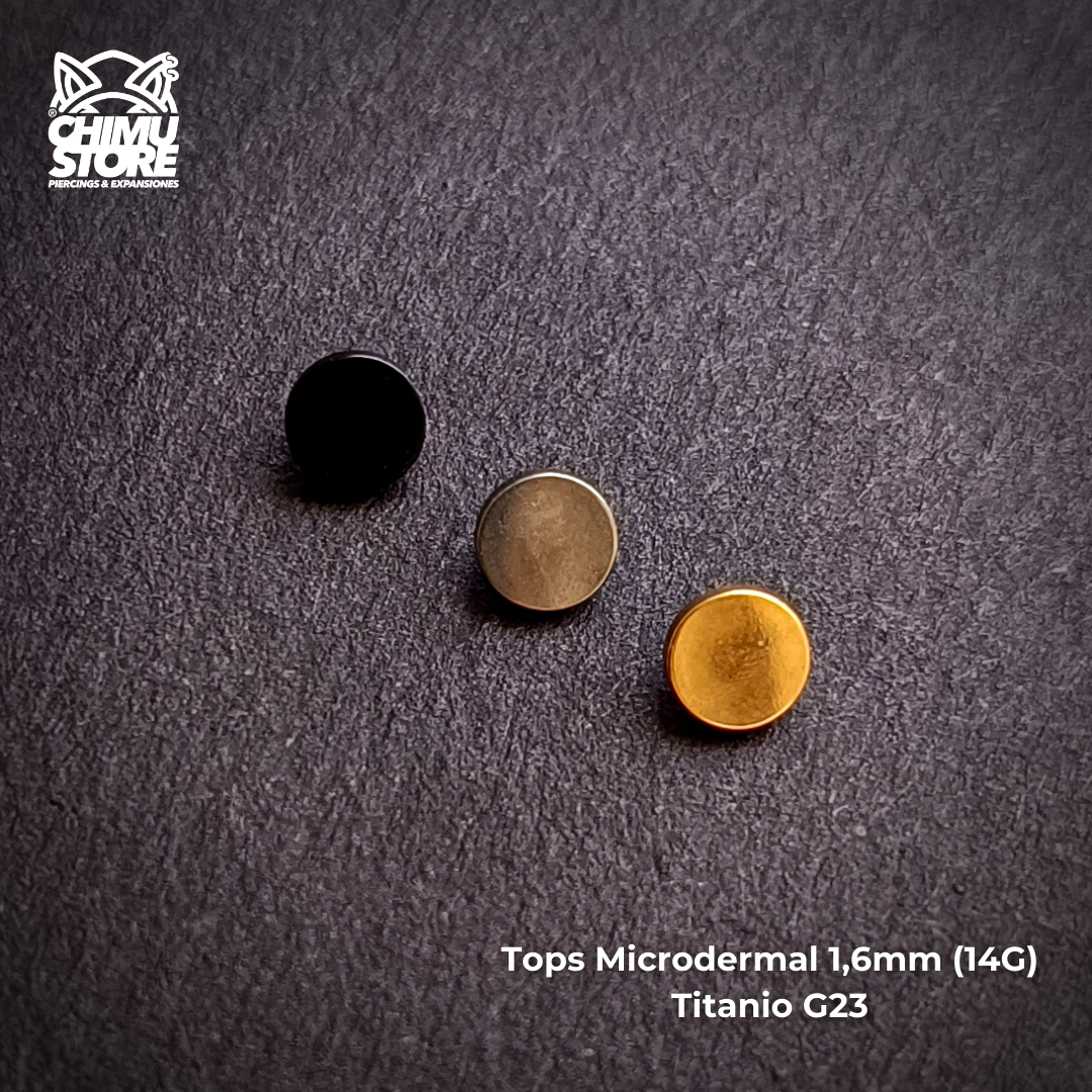 Top de Microdermal Titanio G23 Circulo de 4mm 1 6mm 14G Chimu Store Chile