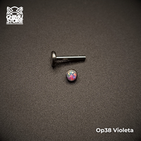 NEW Labret Titanio G23 - Piedra Opalita de 3mm (1,2mm;8mm;3mm) (16G)
